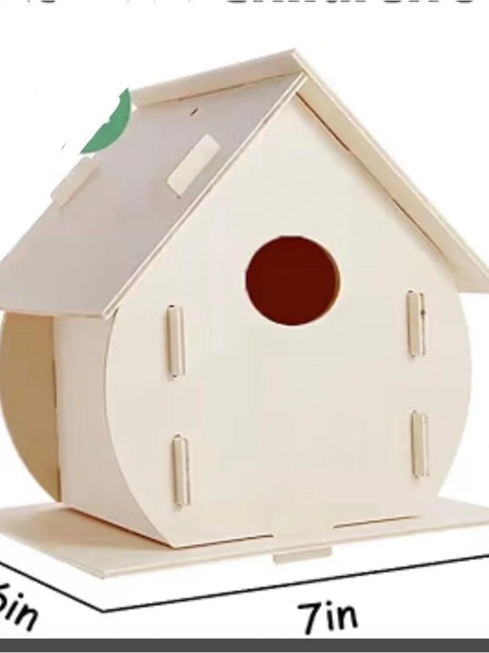 6 Sets DIY Wooden Birdhouse Craft Kit with Paints and‎ Stickers - Natural